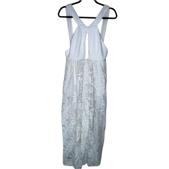 NWOT Free People FP Intimately La Vida White Crochet Cutout Lace Floral Jumpsuit - Picture 5 of 13